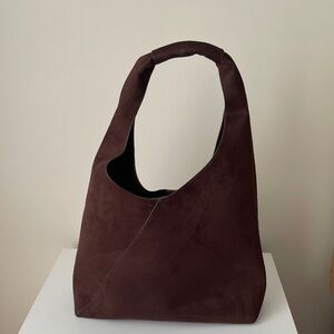 NWOT Banana Republic Dark Brown Suede Hobo Bag